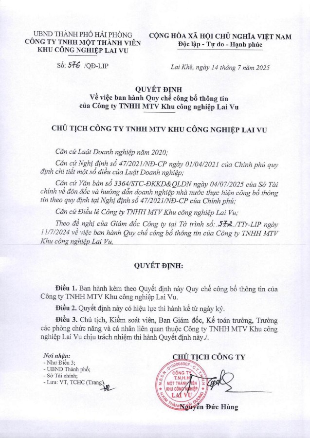 576 QĐ QUY CHẾ CÔNG BỐ THÔNG TIN 0001 đã nén hình ảnh 0